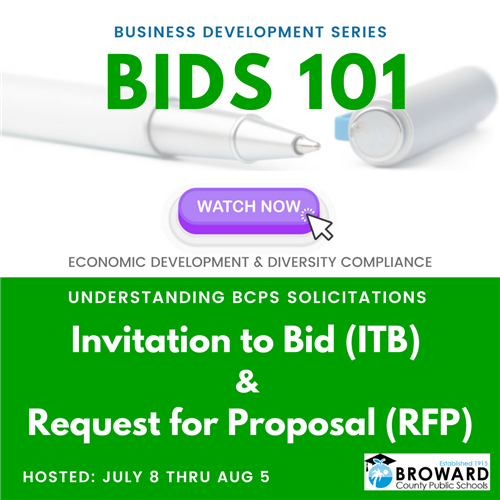 BIDS 101 invitation to Bid and request for proposal video